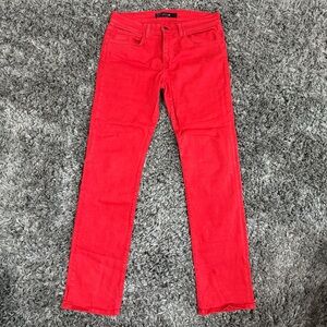 Joe's Jeans Men’s Straight Leg Denim Jeans in Red, Size 33